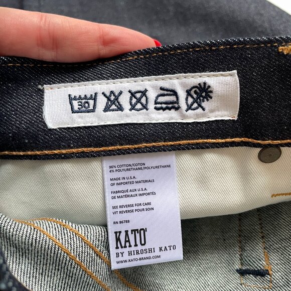 Hiroshi Kato Needle Skinny Selvedge Denim Jeans Indigo Raw Size 32 NEW NWT - Picture 6 of 12